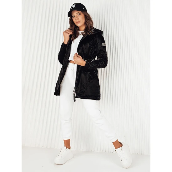 Sieviešu melna parka jaka Henis TY4106