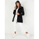 Sieviešu melna parka jaka Henis TY4106