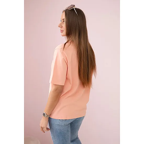 Women's peach Madame T-shirt 28448