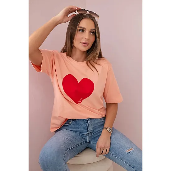 Women's peach Madame T-shirt 28448
