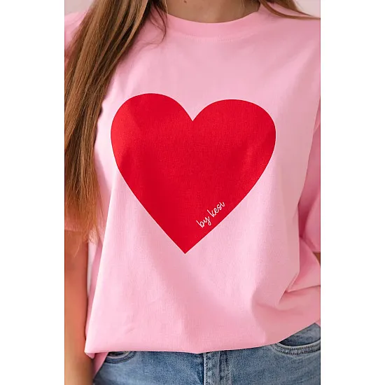 Women's pink T-shirt Madame 28446