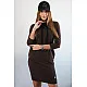 Women's dark brown dress Mimoli 27457