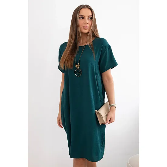 Women's dark green dress Sanita 28761