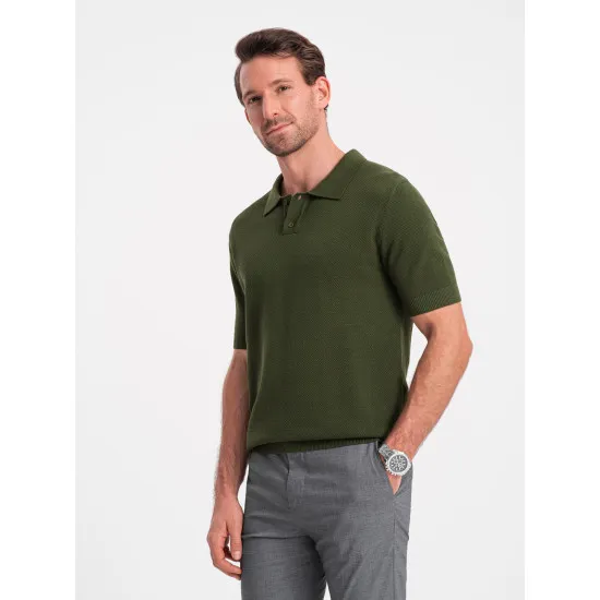 Vīriešu haki krāsas polo krekliņš Swing V1 OM-POSS-0117
