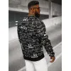 Vīriešu melns apdrukāts džemperis Gamer JS/8B1193/3