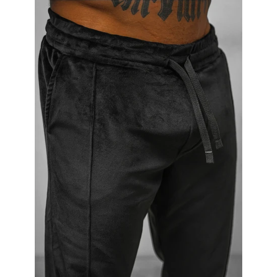 Vīriešu melns velūra komplekts Sinor O/12135Z