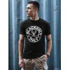Melns vīriešu krekliņš ar apdruku Blackgold RX5584