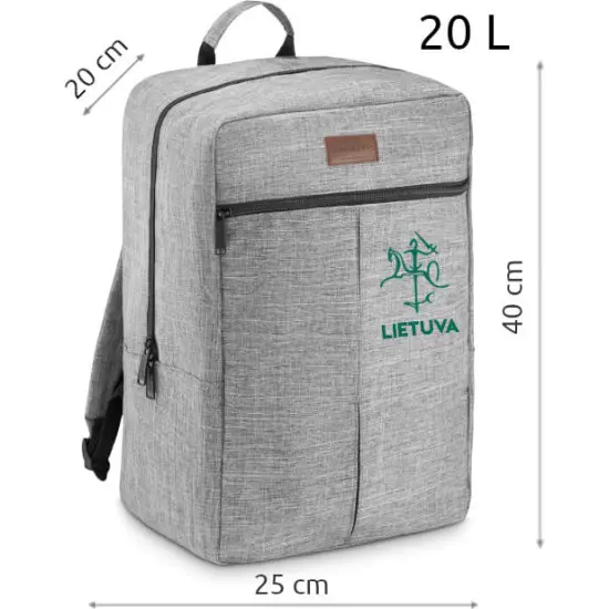 Pelēka lidmašīnas mugursoma Stylistics (zaļa) ZG830