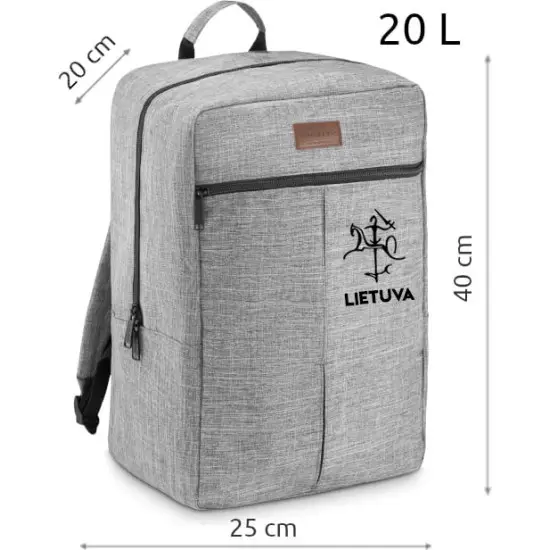 Pelēka mugursoma lidmašīnai Stylistics (melna) ZG830