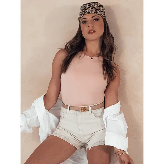 Sieviešu brūni džinsa šorti Popglam SY0384