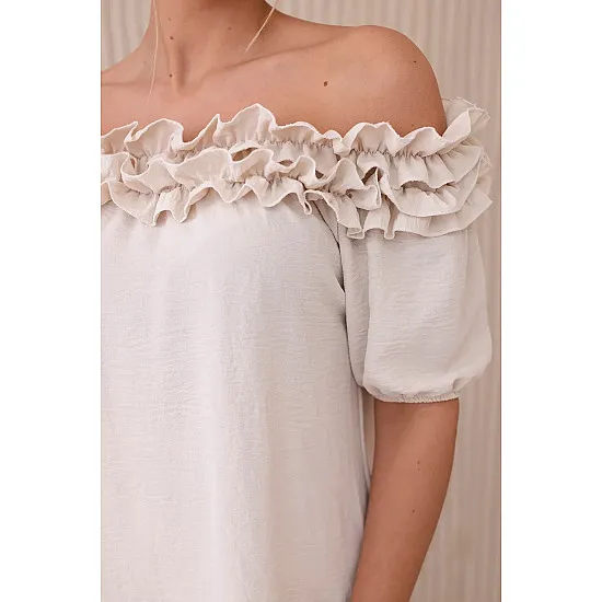 Women's beige blouse Lorena 28903