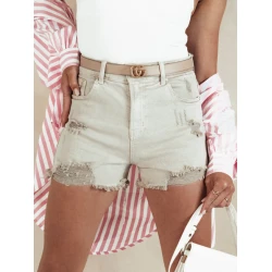 Sieviešu smilšu krāsas džinsa šorti Popglam