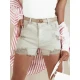 Sieviešu smilšu krāsas džinsa šorti Popglam Sporta tērpi