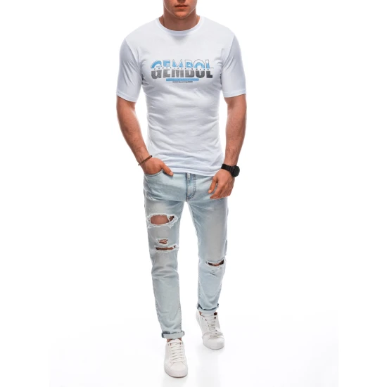 Vīriešu balts Gembol krekls S1921