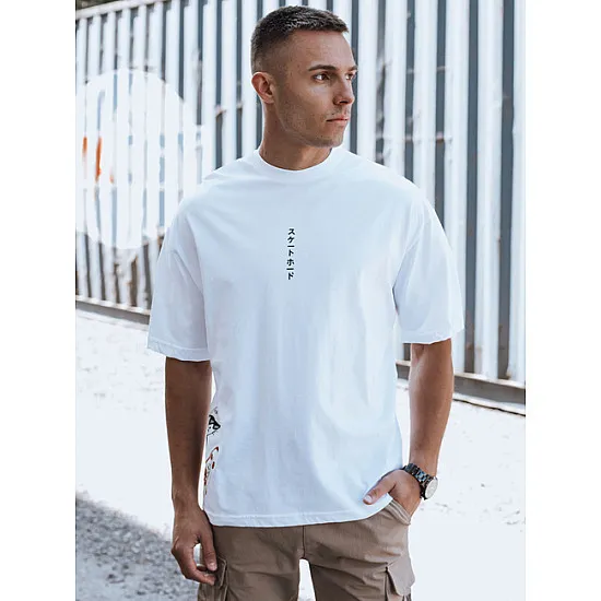 Vīriešu balts T-krekls Wild RX5508