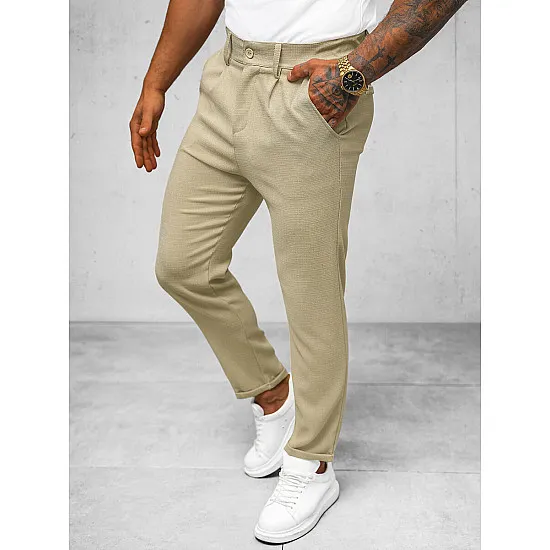 Men's beige trousers Renona O/K971SP