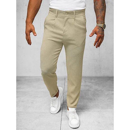 Men's beige trousers Renona O/K971SP