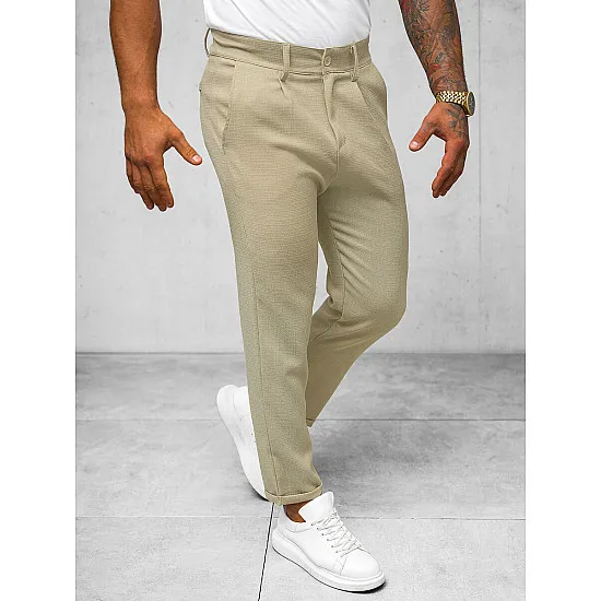 Men's beige trousers Renona O/K971SP