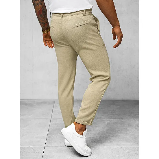Men's beige trousers Renona O/K971SP