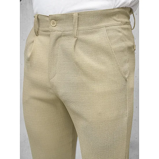 Men's beige trousers Renona O/K971SP