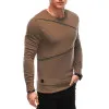 Vīriešu brūns džemperis Zipper OM-SSNZ-22FW-005