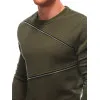 Vīriešu haki džemperis Zipper OM-SSNZ-22FW-005