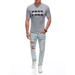 Vīriešu pelēks T-krekls Bezmaksas