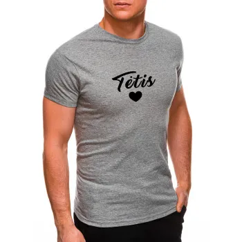 Vīriešu pelēks T-krekls Dad (melns)