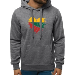 Akcija Vyriškas juodos spalvos džemperis su gobtuvu LTU