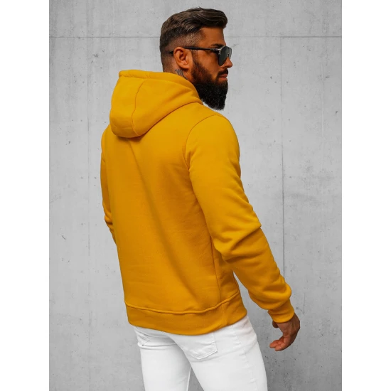 Karameļu krāsas vīriešu džemperis ar kapuci Buvoli JS/2009