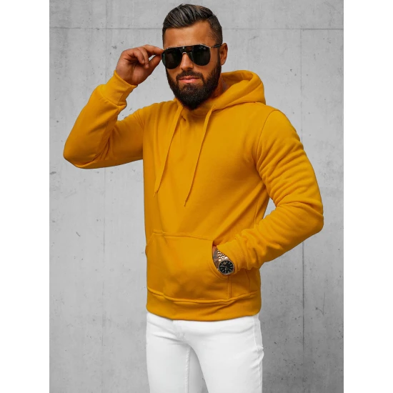 Karameļu krāsas vīriešu džemperis ar kapuci Buvoli JS/2009