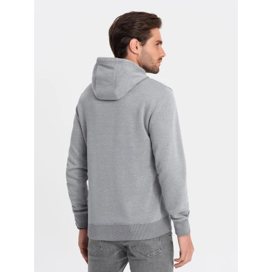 Pelēks vīriešu džemperis ar kapuci Vytis B979