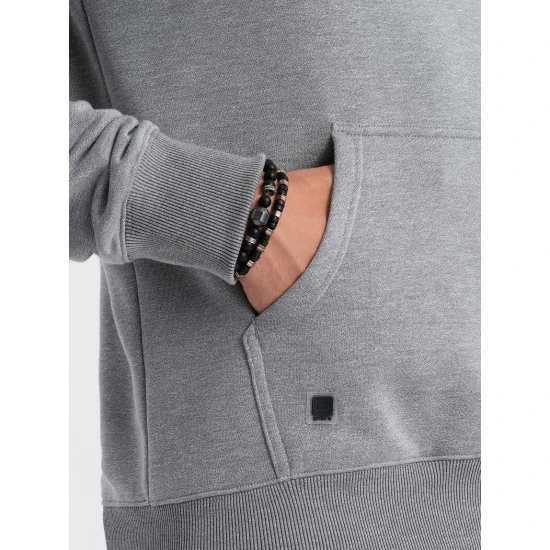 Pelēks vīriešu džemperis ar kapuci Vytis B979