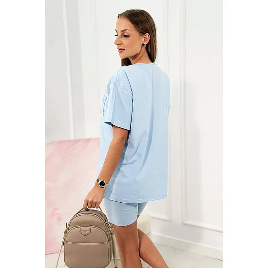 Moteriškas šviesiai mėlynas komplektas Korina 25054