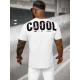 Vīriešu balts Coool T-krekls