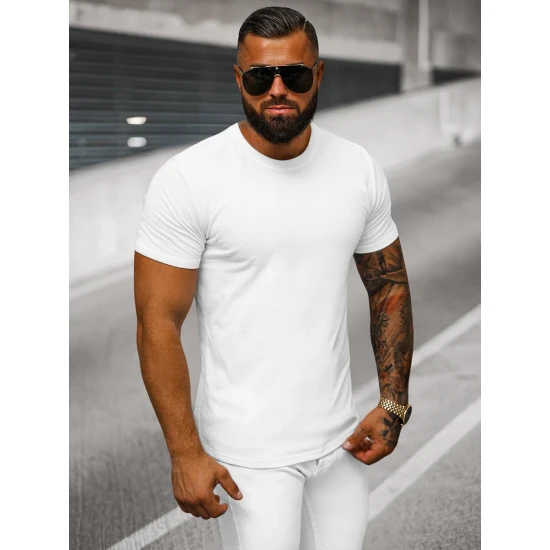 Vīriešu balts Coool T-krekls