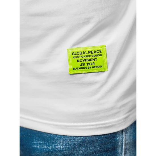 Vīriešu balts krekls Stylo T-krekls