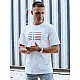 Męski biały T-shirt Lines RX5568