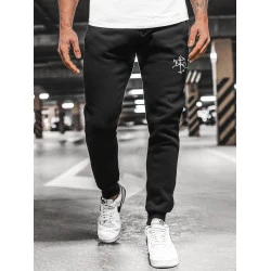 Vīriešu melnas ikdienas bikses Stils