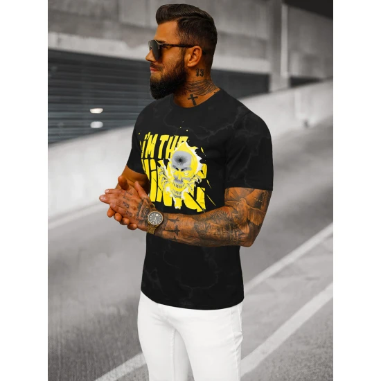 Vīriešu melns krekls King JS/Y70028Z