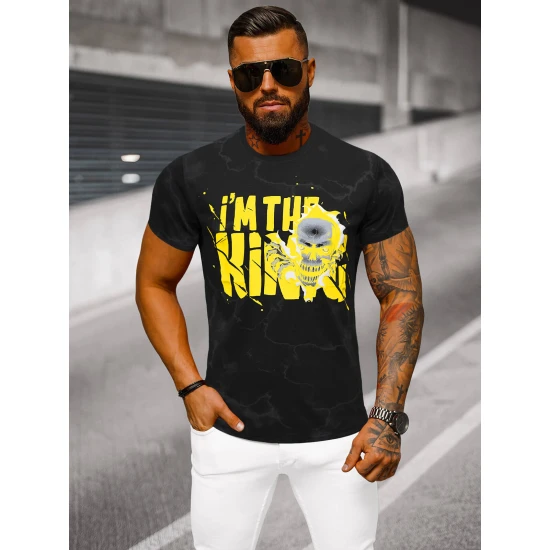 Vīriešu melns krekls King JS/Y70028Z