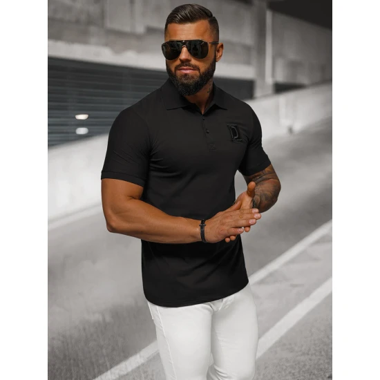 Vīriešu melns polo krekliņš Tirol NB/MT3105