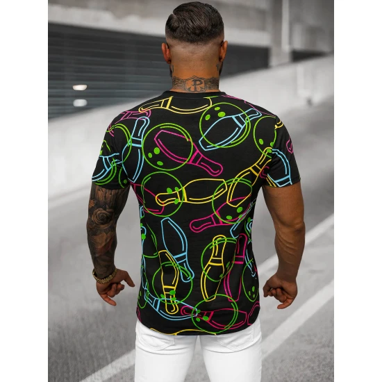 Vīriešu melns t-krekls ar Goal apdruku O/T1272/3