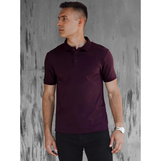 Men's purple polo shirt Metrol PX0610