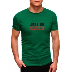 Vīriešu zaļš t-krekls Vienkārši neko nedari