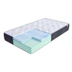 Putu matracis ar sudraba apmali un kosido pārvalku MERIDO 140X200