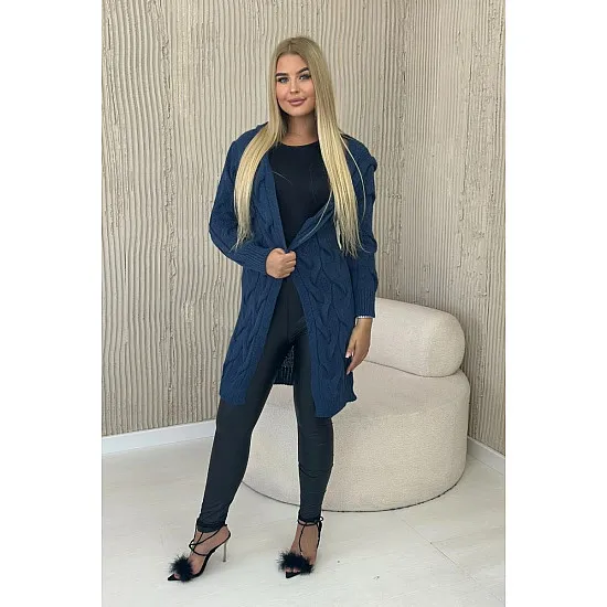 Granatowy kardigan damski Elin 29995