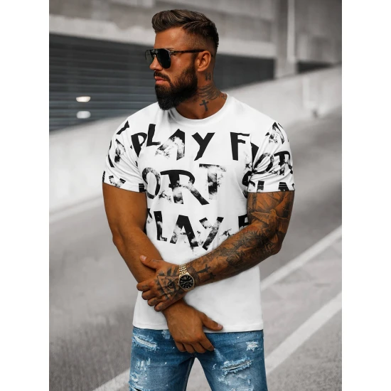 Vīriešu balts krekls Spēlēt O/8T1280/1