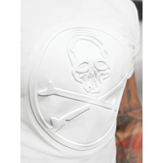 Vīriešu balts t-krekls Skull NB/MT3103