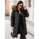 Sieviešu melna ziemas jaka ar kapuci Merin Jakas
